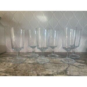 6 VTG Libbey Duz Detergent Glasses Ice Blue CottageCore & GrannyCore 1960's